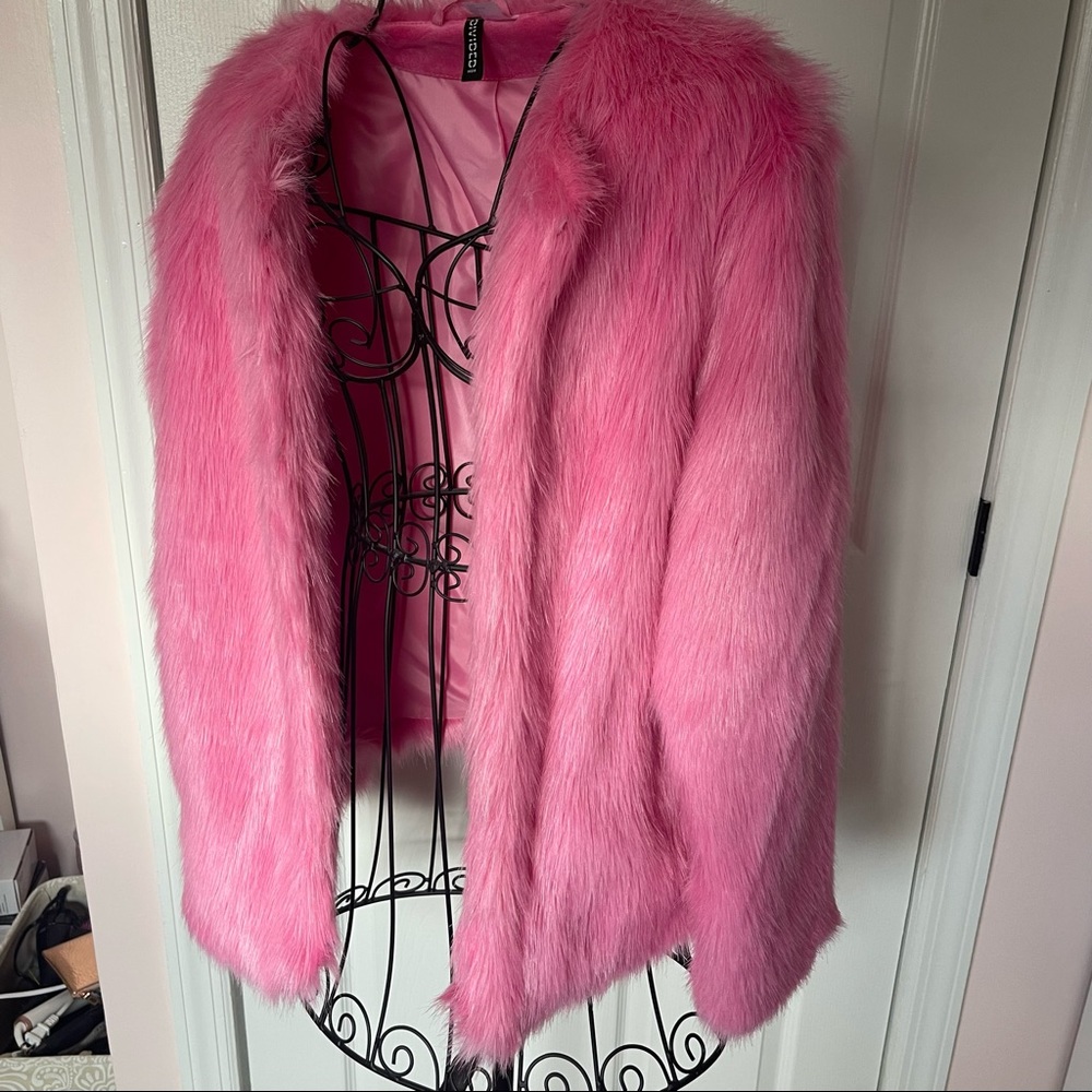 H&M Pink Fur Jacket - Picture 2 of 5